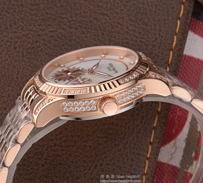 百達翡麗PATEK PHILPPE 最新上市 超強防水 日本進口8215全自動機械機芯 女士精品腕表  wssb3548